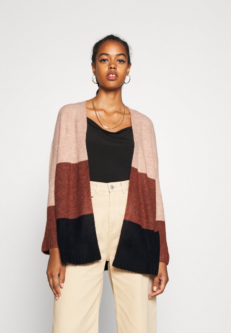 JDY JDYELANORA STRIPE - Casaco de malha - black