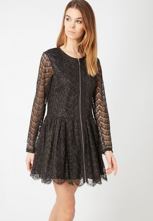 CON MANGA LARGA - Vestido camisero - black