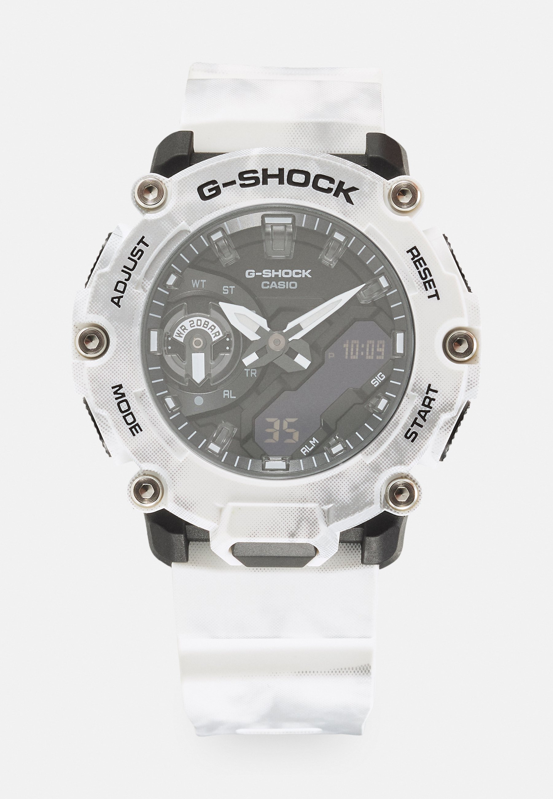 G-SHOCK GRUNGE SNOW CAMOUFALGE GA-2200 - Chronografinis laikrodis -  white/black/balta - Zalando.lt
