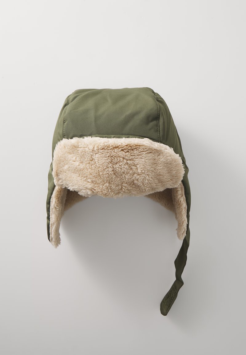 Lindex Pletena kapa - dark dusty khaki