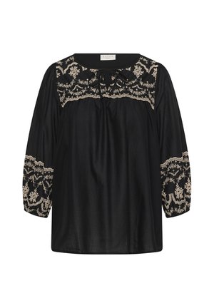 Kaffe Curve, KCKIT BLOUSE - Blusa - black deep