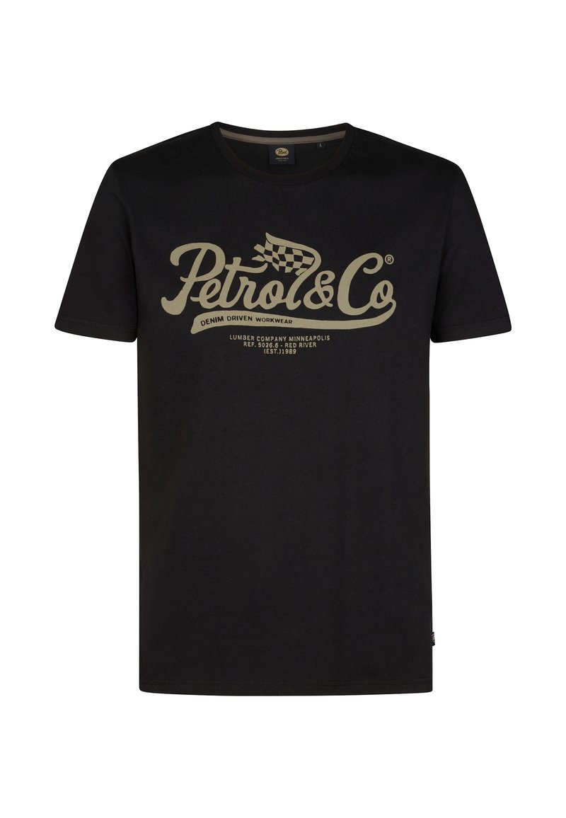 Petrol Industries T-shirt print zwart