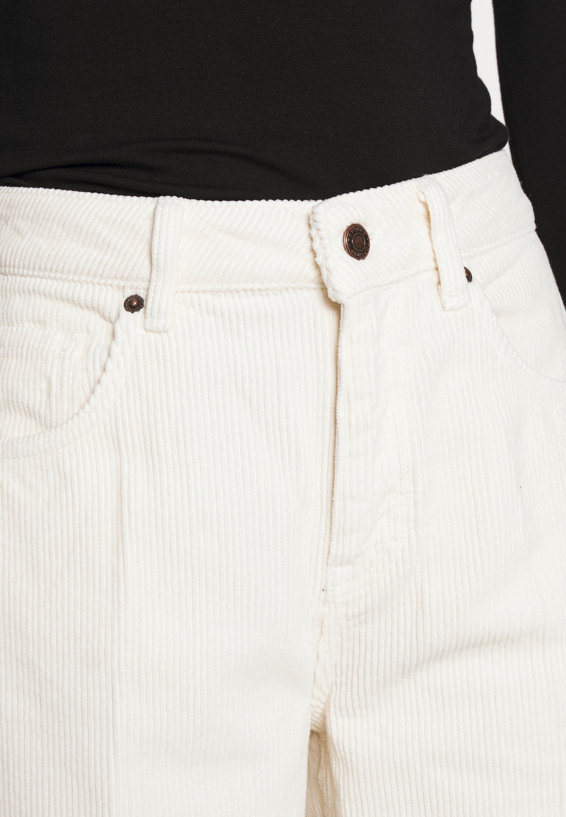 Topshop Trousers - ecru/off-white 