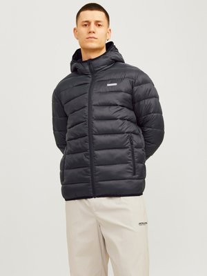 Jack & Jones JJVINCENT PUFFER HOOD - Veste mi-saison - dark grey