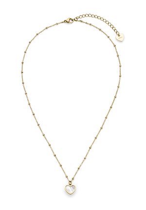HERZ MIT PERLMUT-DETAIL - Halskette - gold-coloured