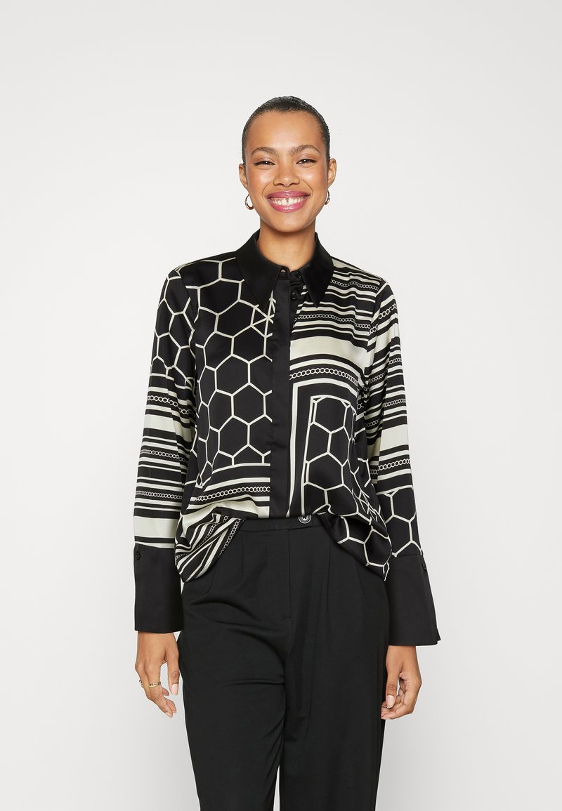 Vero Moda Vmflowy SS Camicia Donna - Scollo A V, Maniche Corte, Tessuto Fluido, Taglio Regular, Composizione Viscosa E Poliammide