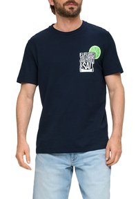 s.Oliver FRONTPRINT - T-shirt print - navy