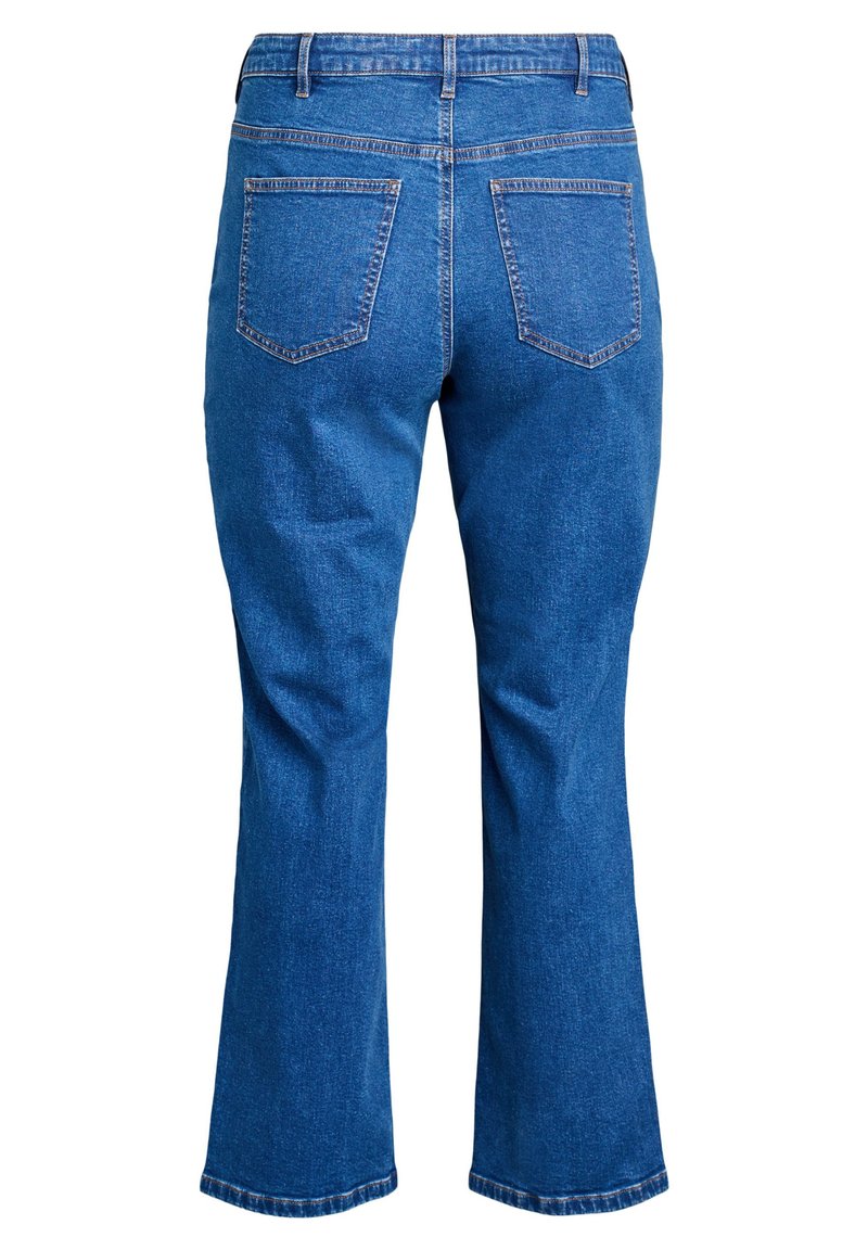 Flash By Zizzi Vrouwen Grote Maten Jeans Super Slim Hoge Taille Maat 56W / 78 cm Blau