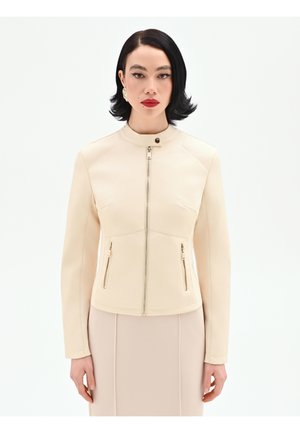 Giacca in similpelle - white cream