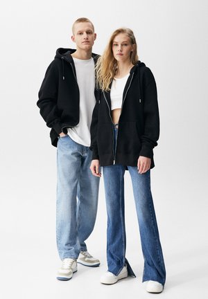 BASIC - Felpa con zip - black