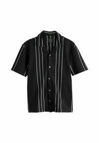 REGULAR FIT - TEXTURED STRIPE - Košile - black