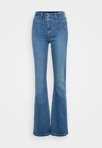 70S HERON - Jean flare - medium indigo