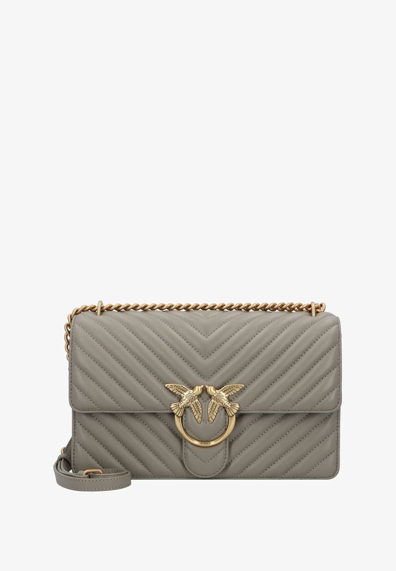 Pinko LOVE ONE CLASSIC - Taška cez plece - beige noce block color