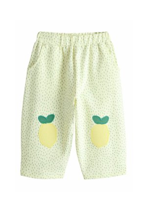 REGULAR FIT - EMBELLISHED BARREL - Auduma bikses - yellow lemons