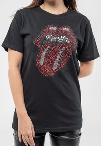 Paradiso Clothing THE ROLLING STONES  TONGUE DIAMANTE - Print T-shirt - black