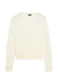 FINE SEMI-SHEER WITH CREW NECK - Striktrøje - white