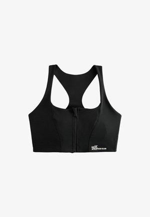 REGULAR FIT - HIGH IMPACT SPORTS WITH ZIP FRONT . - Biustjė - black