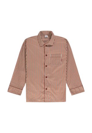 STRIPED - Nachtwäsche Shirt - terracotta red white