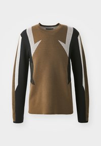 SPORT CREW - Pulóver - black/ivory/cognac