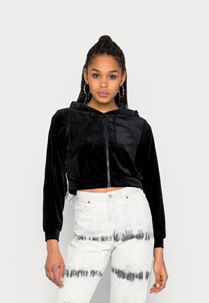 Mikina na zip - black