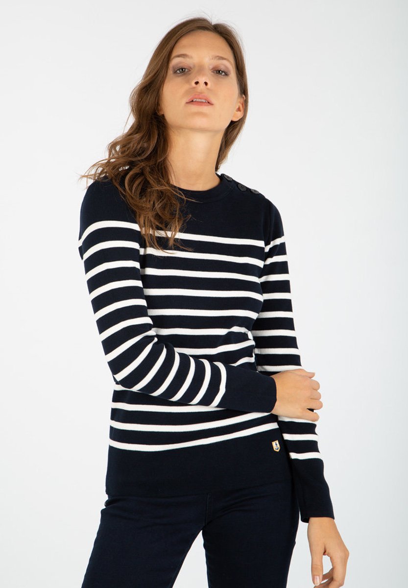 Armor Lux, Mariner Pullover Binic heren, Blauw (blauw D85 Rich Navy Blue D85 Rich Navy)., XXL