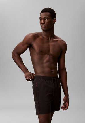 MEDIUM DRAWSTRING CORE  LOGO TAPE - Badeshorts - black