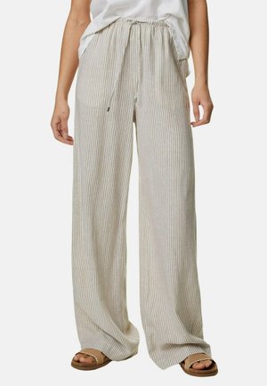 Marks & Spencer LINEN WIDE LEG - Trousers - neutral