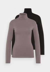 2 PACK  - Pitkähihainen paita - light grey/black