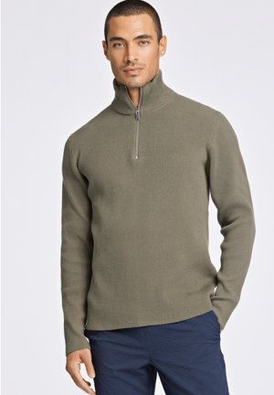 HALF ZIP  - Strickpullover - army