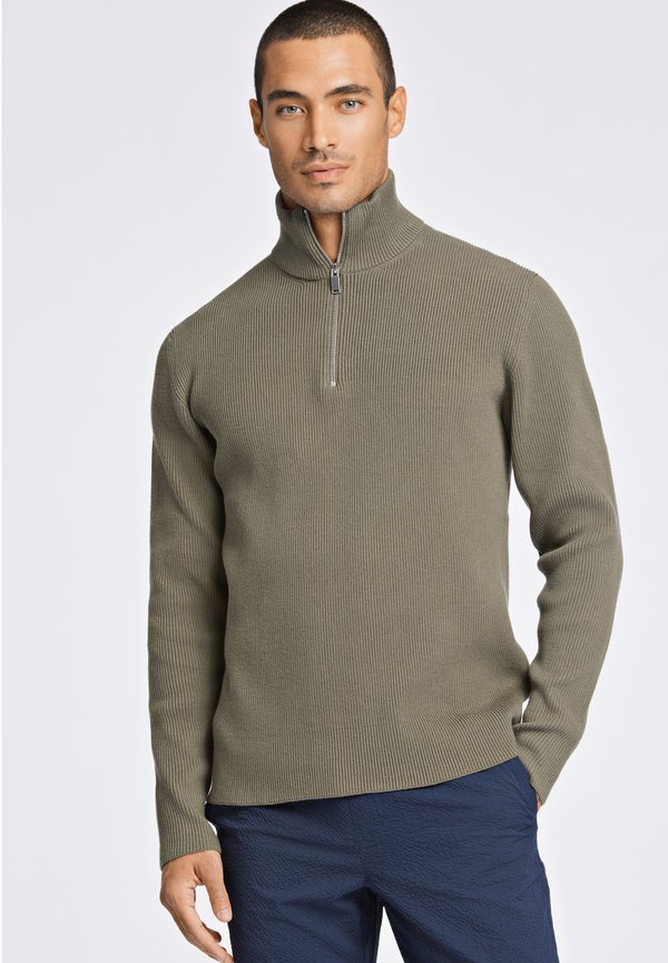 HALF ZIP  - Strickpullover - army