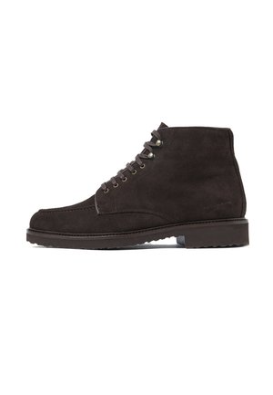 LIVORNO - Stivaletti stringati - testa brown suede