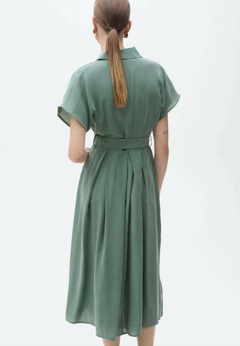 mango sage green dress Shirt - Hunter Bell