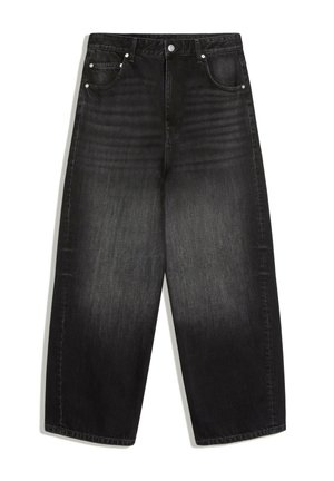 Bershka, EMBROIDERED NEOBARREL - JEANS - Džínsy voľného strihu - black