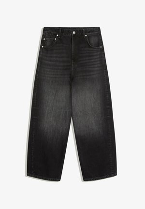 Bershka, EMBROIDERED NEOBARREL - JEANS - Jeans baggy - black