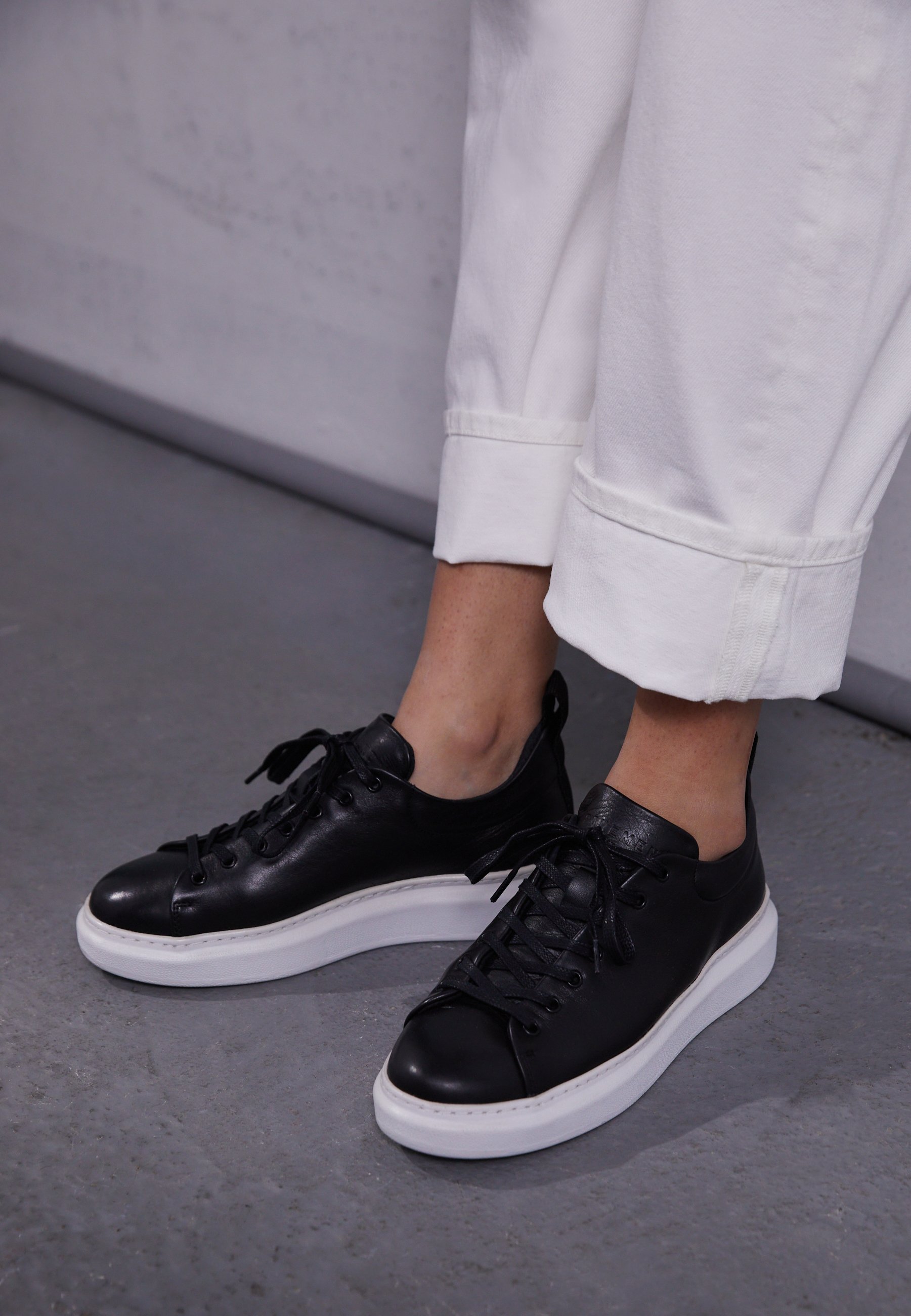 black formal trainers