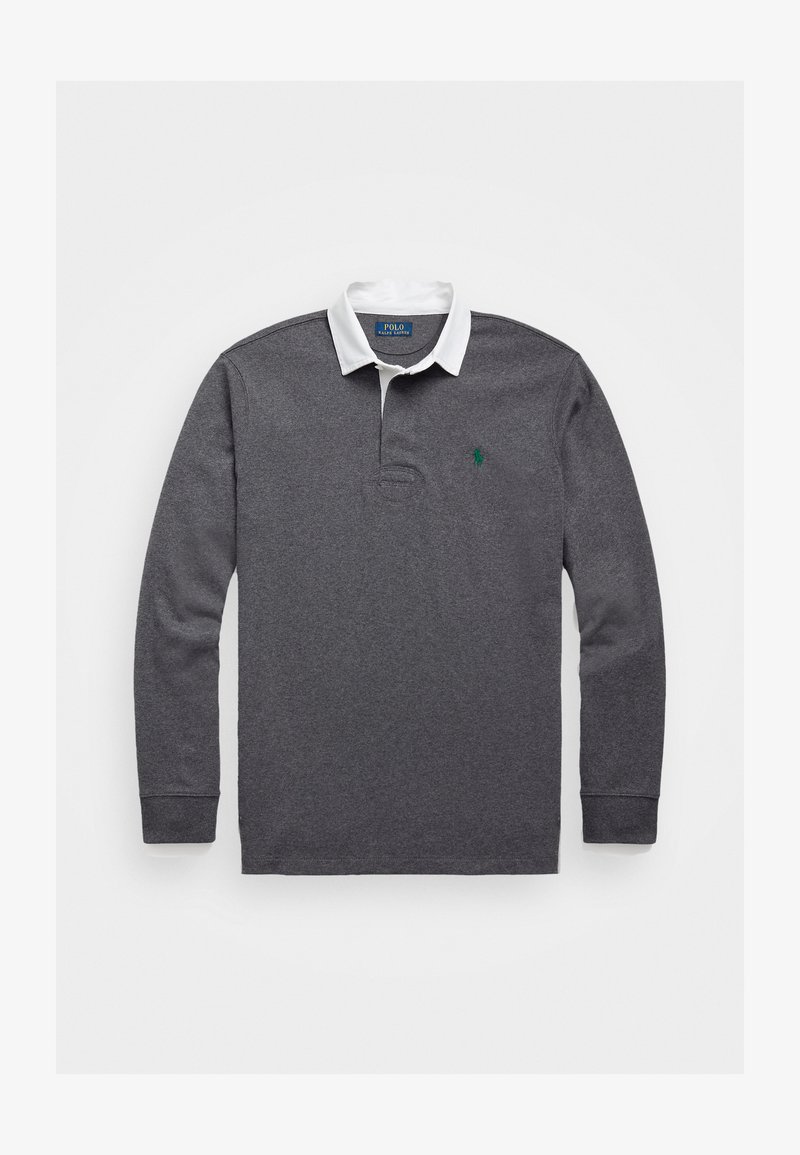 Polo Ralph Lauren THE ICONIC RUGBY SHIRT - Polotričko - barclay heather
