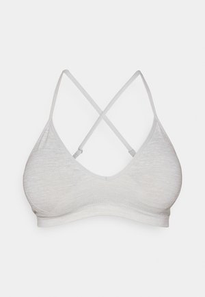 ICANIWILL SMOOTH SEAMLESS STRAPPY BRA - Αθλητικό σουτιέν ελαφριάς στήριξης - light grey