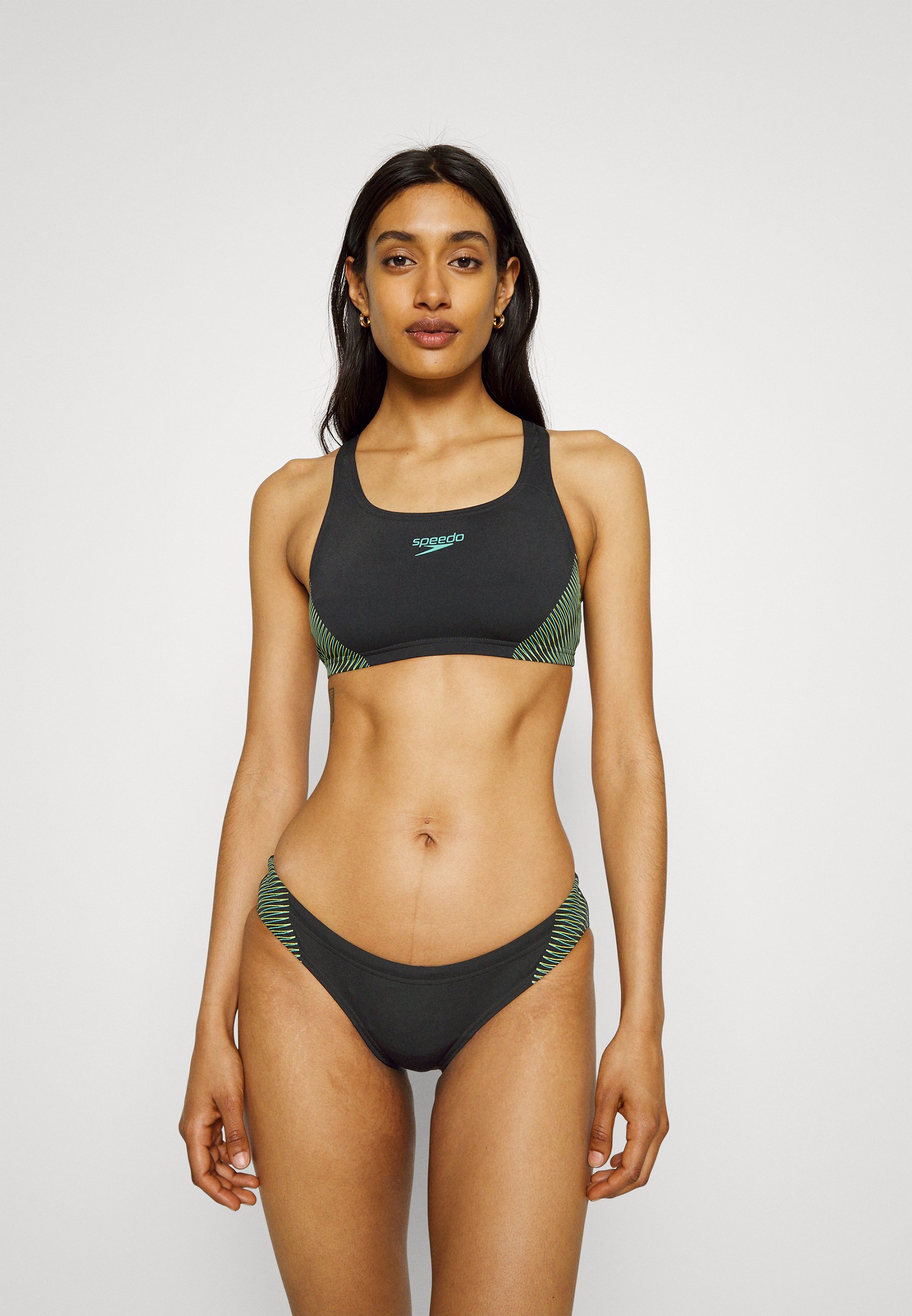 Speedo Bikini - black/tile/atomic lime/zwart - Zalando.nl