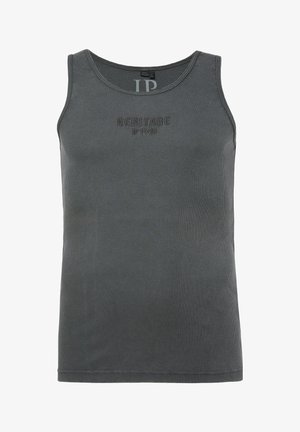 JP1880, TANK TOP, RIBBED JERSEY, CHEST PRINT, VINTAGE, UP TO 8XL - Top - dark olive