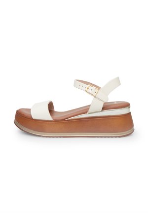 Sandalen met plateauzool - bianco