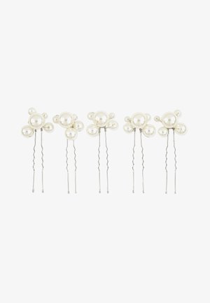 Celebride, HAIRPIN WITH BEADS 5 PACK - Haar-Styling-Accessoires - offwhite silver