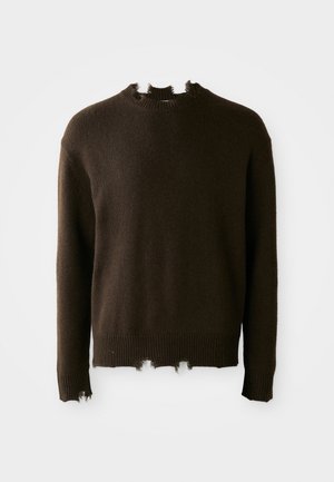 DESTROYED CREWNECK - Stickad tröja - chocolat