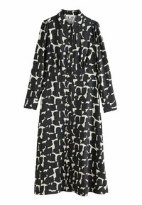 Next REGULAR FIT - LONG SLEEVES - Skjortklänning - black white geo print