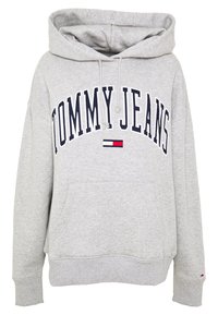Tommy Jeans Felpa con cappuccio - mottled light grey