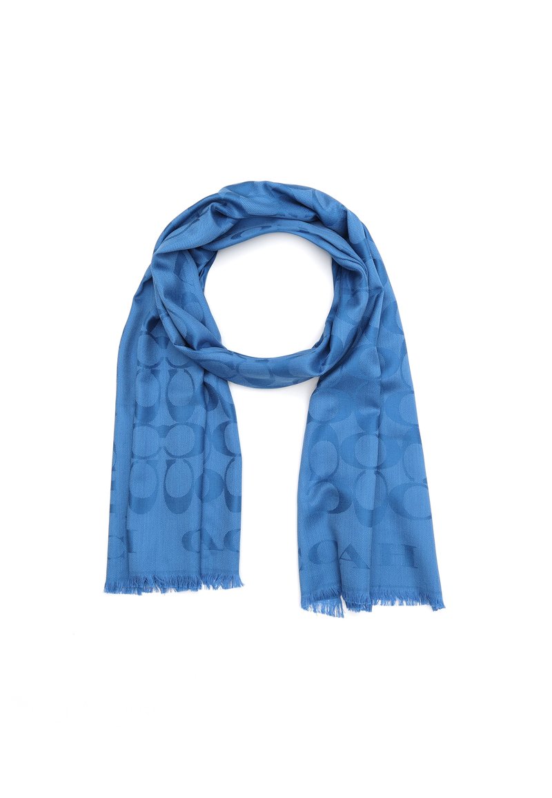 COACH SIGNATURE BORDER STOLE - Sjal / Tørklæder - bright blue