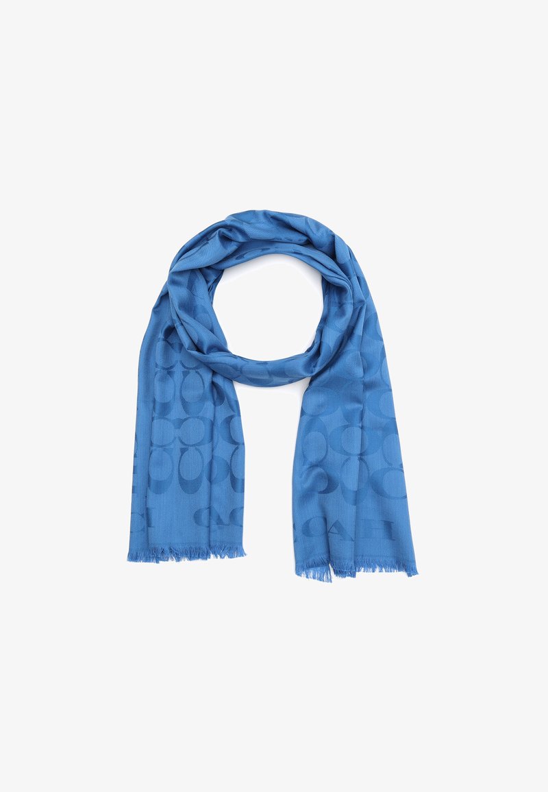 COACH SIGNATURE BORDER STOLE - Sjal / Tørklæder - bright blue