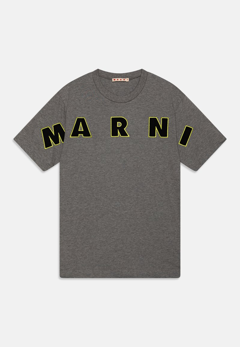 Marni T-shirt print lichtgrijs gemêleerd Marni T-shirt print lichtgrijs gemêleerd