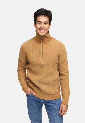 INHUNCH HALF ZIP - Strickpullover - toasted coconut