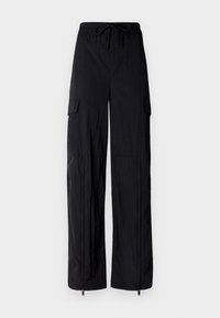 WIDE LEG TRACK TROUSERS - Cargobyxor - black