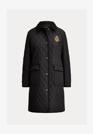 Lauren Ralph Lauren, CREST PATCH CORDUROY TRIM QUILTED JACKET - Manteau d'hiver - black
